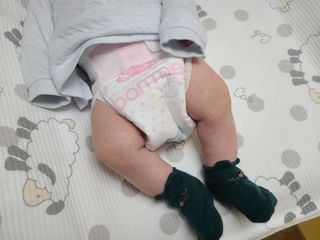 오브맘 밤 프리미엄 아기 기저귀 팬티형 밴드형 — 5점을 준 리뷰어가 2021년 1월 올린 사용 사진