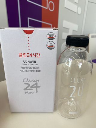 클린24시간 1BOX(5포) + 전용보틀(500ml) — 5점을 준 리뷰어가 2022년 8월 올린 사용 사진