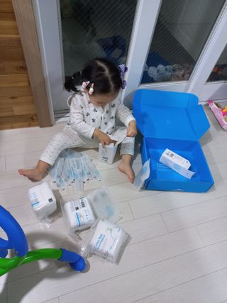 설랩수앤슈, 직접 만들어 쓰는 아기 물티슈 — 5점을 준 리뷰어가 2021년 11월 올린 사용 사진