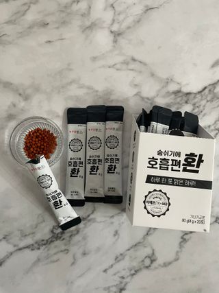 푸름웰니스 부아메라 프로폴리스 도라지 호흡편환 20포 — 5점을 준 리뷰어가 2022년 4월 올린 사용 사진