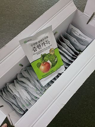즙한가득 양배추사과즙/석류즙 30포, 선물박스 택1 — 5점을 준 리뷰어가 2022년 1월 올린 사용 사진