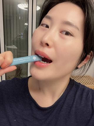 클린24시간 슬림앤유산균 1박스 (3.5g X 15포) — 5점을 준 리뷰어가 2022년 11월 올린 사용 사진