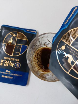광동생활건강 [광동] 바르게 만든 녹용, 광동정녹청 30포. — 5점을 준 리뷰어가 2022년 1월 올린 사용 사진