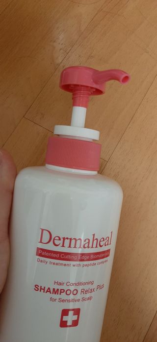 더마힐 헤어 컨디셔닝 샴푸 릴렉스 500ml — 5점을 준 리뷰어가 2021년 2월 올린 사용 사진