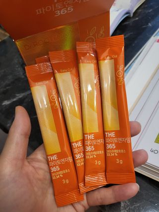 [닥터루템]맛있는 파인애플맛 과채효소 THE파이토엔자임365 1box (30포) — 4.5점을 준 리뷰어가 2022년 9월 올린 사용 사진