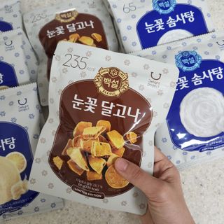 딜라이트 프로젝트  달콤한 눈꽃 간식세트( 눈꽃 솜사탕 / 레몬라임 솜사탕 / 달고나 총 7EA+스마트톡 증정) — 5점을 준 리뷰어가 2022년 5월 올린 사용 사진