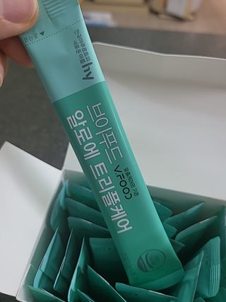 브이푸드 알로에 트리플케어 — 5점을 준 리뷰어가 2022년 4월 올린 사용 사진