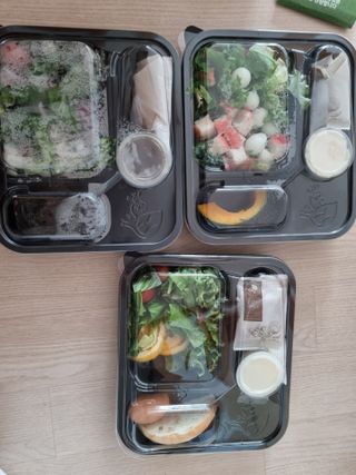 참살이도시락 작심삼일 샐러드도시락 3개 맛보기 새벽배송 또는 택배배송 — 5점을 준 리뷰어가 2021년 8월 올린 사용 사진