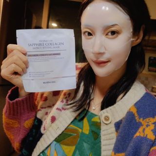 x[웰더마] 프리미엄 사파이어 콜라겐 임팩트 피팅 마스크(4매입/1BOX) — 5점을 준 리뷰어가 2023년 12월 올린 사용 사진