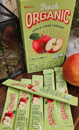 올바이오 [쿠팡 구매] 유기농 애플사이다비니거 애사비 스틱 15p, 300g, 1개 — 5점을 준 리뷰어가 2025년 1월 올린 사용 사진