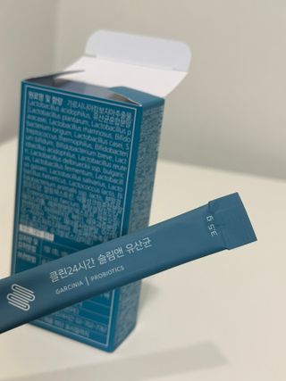 클린24시간 슬림앤유산균 1박스 (3.5g X 15포) — 5점을 준 리뷰어가 2022년 12월 올린 사용 사진