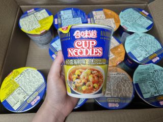NISSIN 닛신 컵누들  4종 - 씨푸드오리지날, 씨푸드 스파이시, 씨푸드 커리, 씨푸드 XO소스 — 5점을 준 리뷰어가 2022년 3월 올린 사용 사진