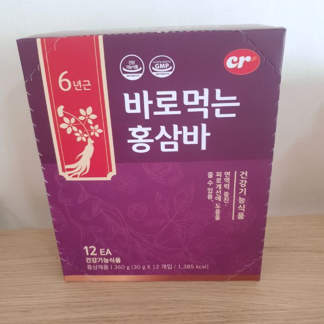 건강기능식품 6년근 홍삼 함유, 바로먹는 홍삼바 30g 12개입 리뷰 사진