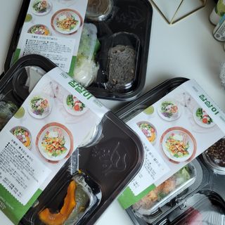 참살이도시락 작심삼일 샐러드도시락 3개 맛보기 새벽배송 또는 택배배송 — 5점을 준 리뷰어가 2021년 8월 올린 사용 사진
