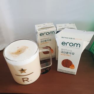 이롬 erom 황성주박사의 국산콩 두유 호두와 아몬드 — 5점을 준 리뷰어가 2020년 12월 올린 사용 사진