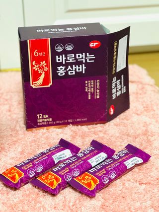 씨알푸드 건강기능식품 6년근 홍삼 함유, 바로먹는 홍삼바 30g 12개입 — 5점을 준 리뷰어가 2022년 3월 올린 사용 사진