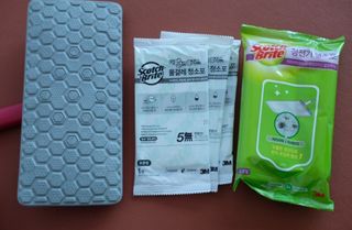 3M 스카치브라이트 비마마젠타 밀대걸레 세트+ PET 정전기청소포 대형 30매 — 5점을 준 리뷰어가 2025년 2월 올린 사용 사진
