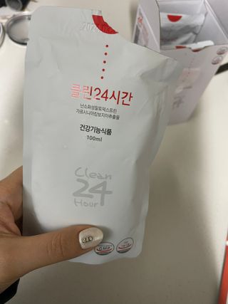 클린24시간 1BOX(5포) + 전용보틀(500ml) — 4.5점을 준 리뷰어가 2023년 1월 올린 사용 사진