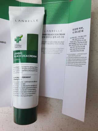 랑벨 랑바이오 블랙 시카 크림 50ml(블랙비 프로폴리스, 시카 4종, 판테놀 10 함유) — 5점을 준 리뷰어가 2022년 6월 올린 사용 사진