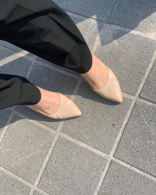 비클리프 여성 성수동 수제화 에나멜 구두 슬링백 7cm — 5점을 준 리뷰어가 2022년 6월 올린 사용 사진