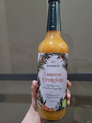 H365 [Kaskein Luomutyrniglögi] 핀란드 전통 무알콜 멀드와인 시벅톤 글로기 — 5점을 준 리뷰어가 2021년 4월 올린 사용 사진