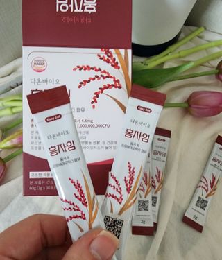 하루 1포로 콜레스테롤, 유산균, 고역가 소화효소까지 한번에 섭취! 다온바이오 홍자임 1개월분(30포) — 5점을 준 리뷰어가 2022년 12월 올린 사용 사진