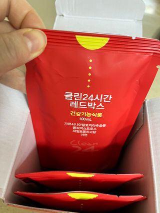 클린24시간 레드박스 1BOX(5포) + 전용보틀(500ml) — 5점을 준 리뷰어가 2024년 3월 올린 사용 사진