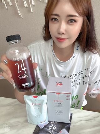 클린24시간 1BOX(5포) + 전용보틀(500ml) — 5점을 준 리뷰어가 2022년 9월 올린 사용 사진