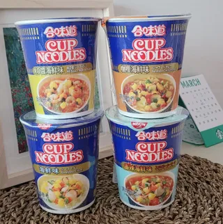 NISSIN 닛신 컵누들  4종 - 씨푸드오리지날, 씨푸드 스파이시, 씨푸드 커리, 씨푸드 XO소스 — 5점을 준 리뷰어가 2022년 2월 올린 사용 사진