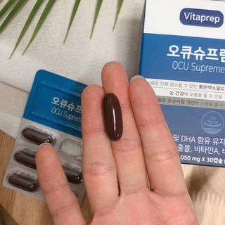 뉴트리션팩토리 비타프렙 오큐슈프림 루테인 오메가3 1050mg — 4.5점을 준 리뷰어가 2021년 8월 올린 사용 사진