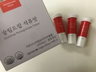 [슬림드랍 석류맛] 건기식 다이어트 보조제 겸 비타민 — 5점을 준 리뷰어가 2022년 2월 올린 사용 사진