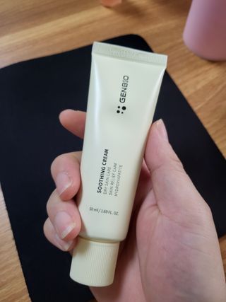 젠바이오 코스메틱스 젠바이오수딩크림]   가려운 피부 & 아토피 원픽 크림 — 4.5점을 준 리뷰어가 2022년 10월 올린 사용 사진
