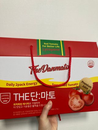 제이제이바이오 더단마토 프리미엄주스 100ml 30팩입 - 무설탕 스테비아 토마토즙 — 4.5점을 준 리뷰어가 2021년 11월 올린 사용 사진