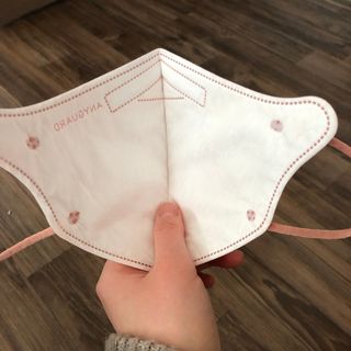 애니가드 셋업마스크 4컬러 각 10매입 [크리미베이지, 캐시미어로즈, 초콜렛브라운, 미드나잇네이비] — 5점을 준 리뷰어가 2022년 2월 올린 사용 사진
