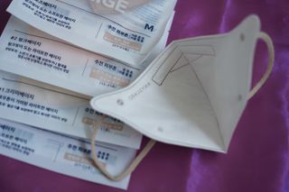 애니가드 셋업메베마스크 (대형 4컬러 + 중형 4컬러) — 5점을 준 리뷰어가 2022년 4월 올린 사용 사진