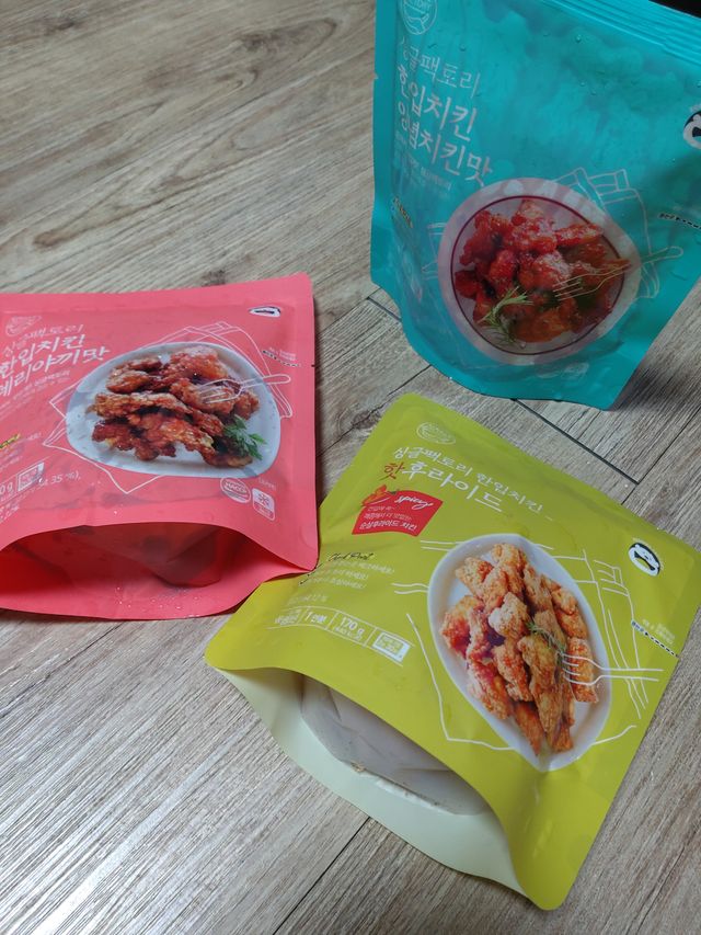 [푸딩팩토리] 한입치킨 3종_양념치킨맛/핫후라이드/데리야끼맛 리뷰 사진