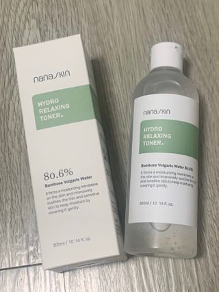 나나스킨 하이드로릴렉싱토너 — 4.5점을 준 리뷰어가 2021년 6월 올린 사용 사진