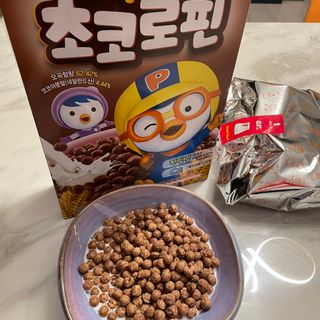 씨알푸드 뽀로로 시리얼 3종 — 5점을 준 리뷰어가 2022년 2월 올린 사용 사진