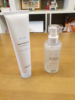 화이트리 비움 약산성 클렌징젤 ,마일드 필링젤 세트 — 5점을 준 리뷰어가 2021년 2월 올린 사용 사진