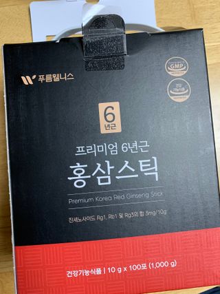 [푸름웰니스] 프리미엄 6년근 홍삼스틱 3mg x 100포 — 5점을 준 리뷰어가 2022년 3월 올린 사용 사진