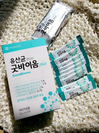 프리마인 유산균 국가지정연구소 선정, 살아있는 생유산균 200억 마리의 힘. 유산균n굿바이옴플러스 — 5점을 준 리뷰어가 2021년 9월 올린 사용 사진