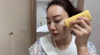 스킨큐어 산다화 유기농 레몬썬크림 — 5점을 준 리뷰어가 2022년 4월 올린 사용 사진