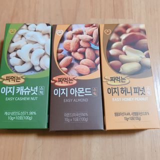 짜먹는 이지견과 짜먹는 이지아몬드, 짜먹는 이지허니피넛, 짜먹는 이지캐슈넛 각 10g X  10포 — 5점을 준 리뷰어가 2021년 2월 올린 사용 사진
