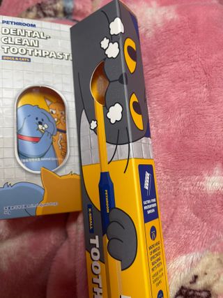 Pethroom 페스룸 PETHROOM DENTAL CARE SET 페스룸 덴탈 케어 세트 / 덴탈 클린 칫솔 + 덴탈 클린 치약 — 4.5점을 준 리뷰어가 2021년 1월 올린 사용 사진