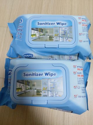 햅스 세균없는 주방 대형 2팩, HAPS sanitizer wipe — 5점을 준 리뷰어가 2022년 2월 올린 사용 사진