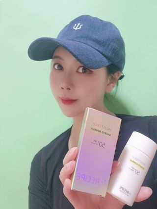 아이레시피 모이스트터치 스포츠 선밀크 50ml (SPF50+ PA+++) — 5점을 준 리뷰어가 2023년 4월 올린 사용 사진