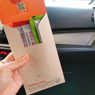 아임오 풋사과 식이섬유 밸런스 젤리 14포 — 5점을 준 리뷰어가 2021년 6월 올린 사용 사진