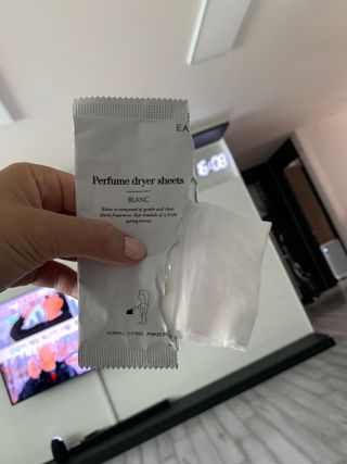 [이즈라이프코스메틱] 퍼퓸 드라이어 시트 히노끼향  or 블랑향 2중 택1 30매 — 5점을 준 리뷰어가 2021년 5월 올린 사용 사진