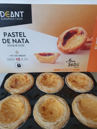 디앙뜨 포르투갈 에그타르트 오리지널 맛+패션후르츠+초콜릿타르트 맛 중 택1 — 4점을 준 리뷰어가 2021년 7월 올린 사용 사진