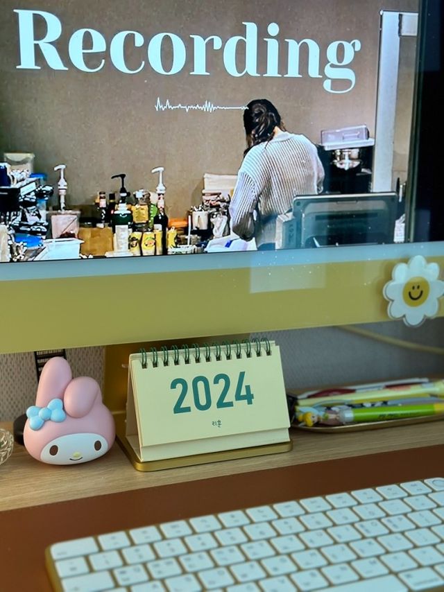 2024년달력 언더모니터 미니 탁상달력 리뷰 사진